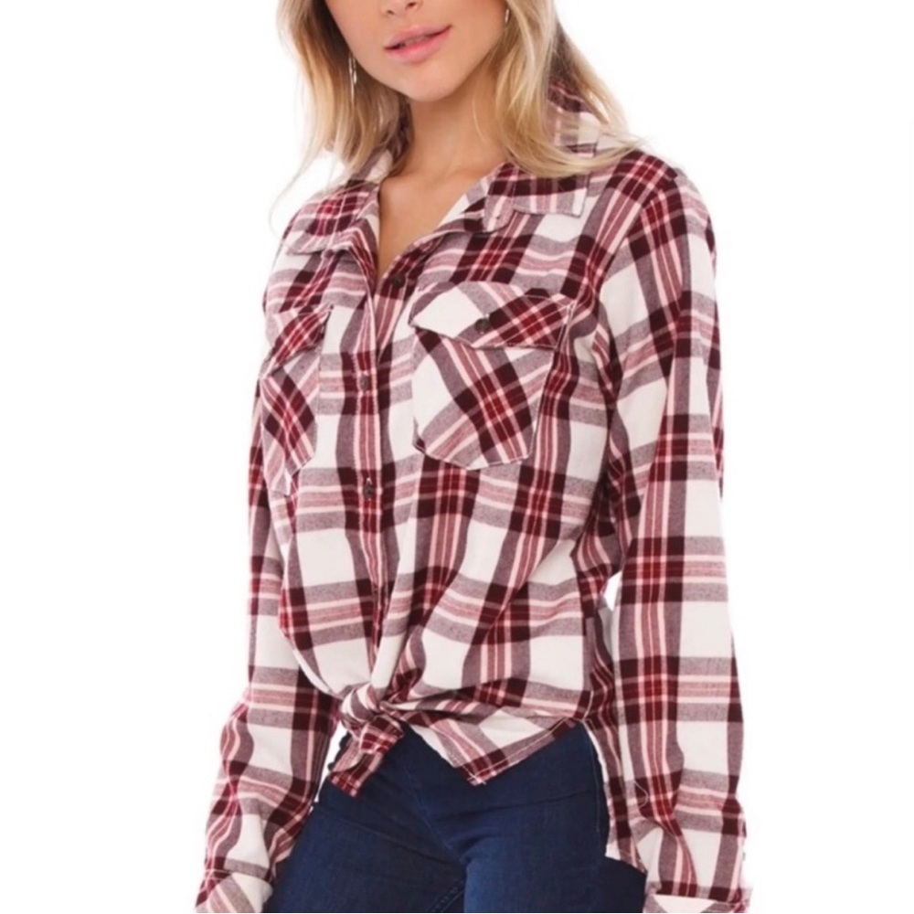 Anthropology Sanctuary Boyfriend For Life Renegade Plaid Long Sleeve Shi… - Picture 5 of 13